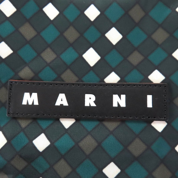 精美 MARNI PORTER 绿色尼龙女士手提包