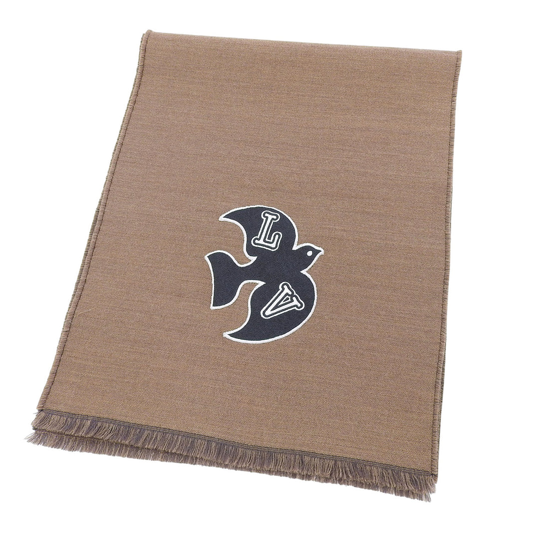 Excellent LOUIS VUITTON Scarf Echarpe LV Harmony Brown Women M77942