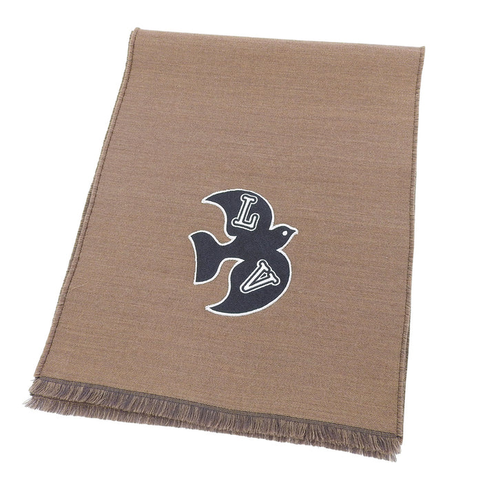 Excellent LOUIS VUITTON Scarf Echarpe LV Harmony Brown Women M77942