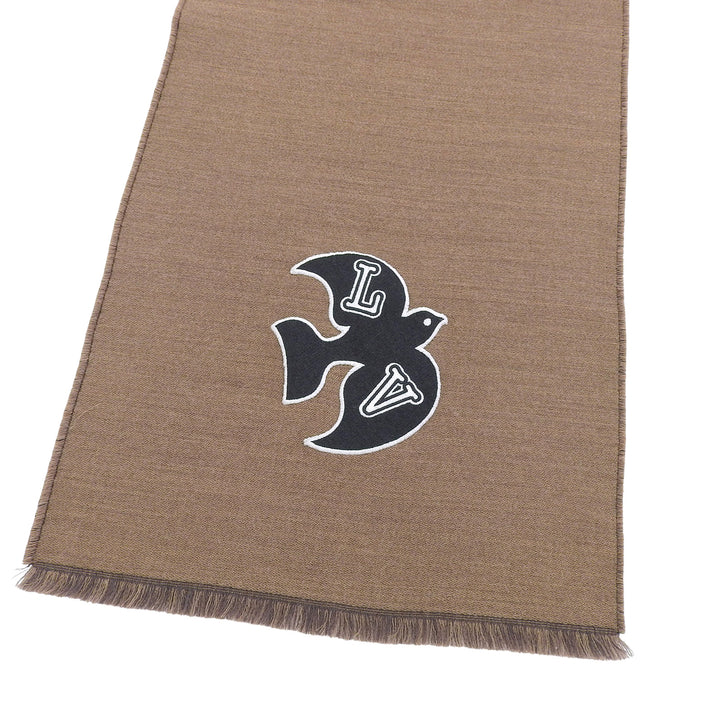 Excellent LOUIS VUITTON Scarf Echarpe LV Harmony Brown Women M77942