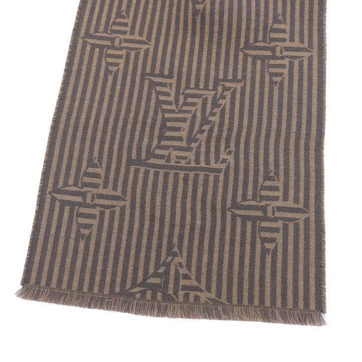 Excellent LOUIS VUITTON Scarf Echarpe LV Harmony Brown Women M77942