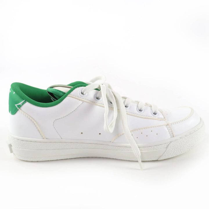 Great LOUIS VUITTON Low cut sneakers LV logo leather white leather Women 37