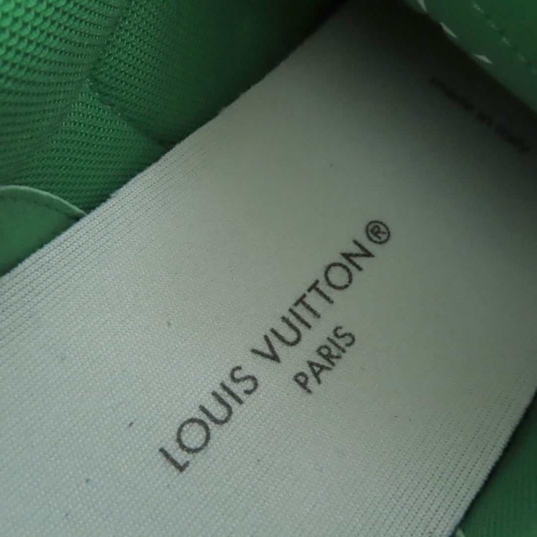 Great LOUIS VUITTON Low cut sneakers LV logo leather white leather Women 37