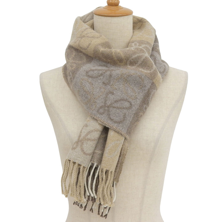 Great LOEWE Scarf Beige brown wool Women