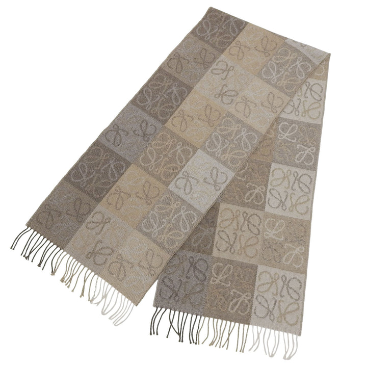Great LOEWE Scarf Beige brown wool Women