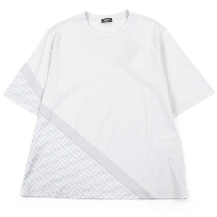 Pristine FENDI Short sleeve T-shirt Zucca FF logo short sleeve Light gray