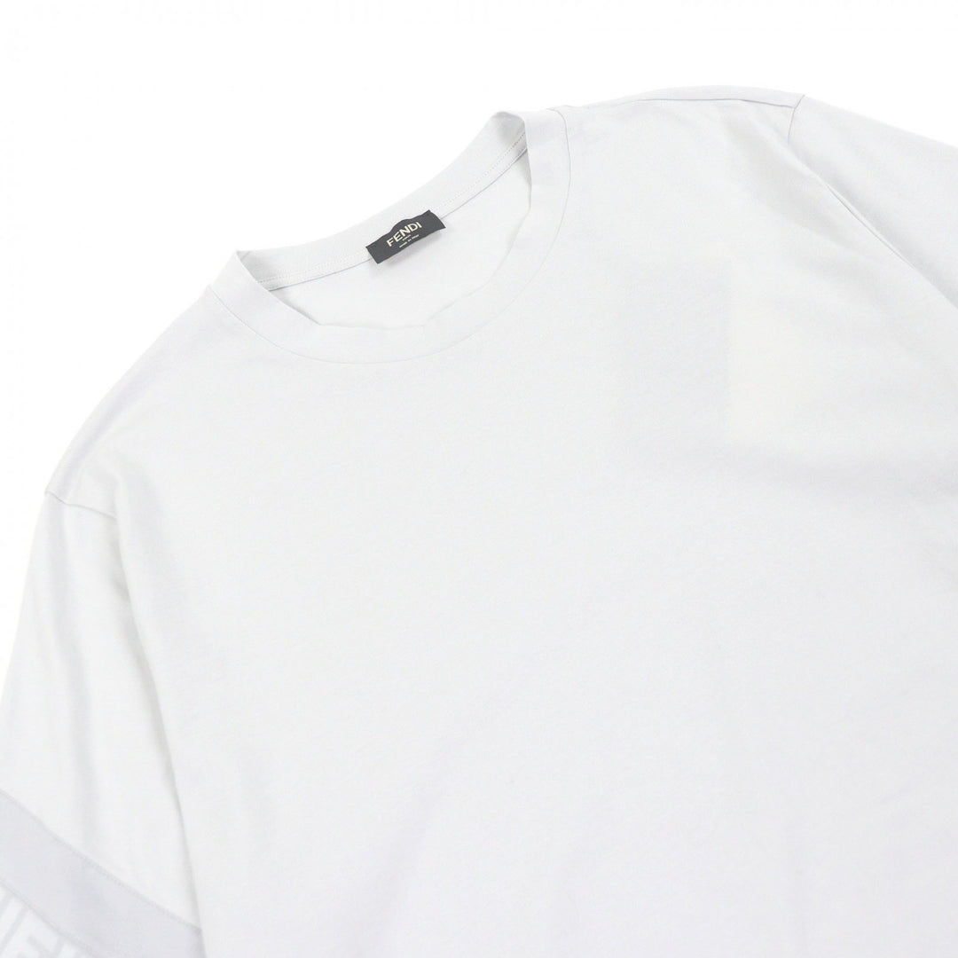 Pristine FENDI Short sleeve T-shirt Zucca FF logo short sleeve Light gray
