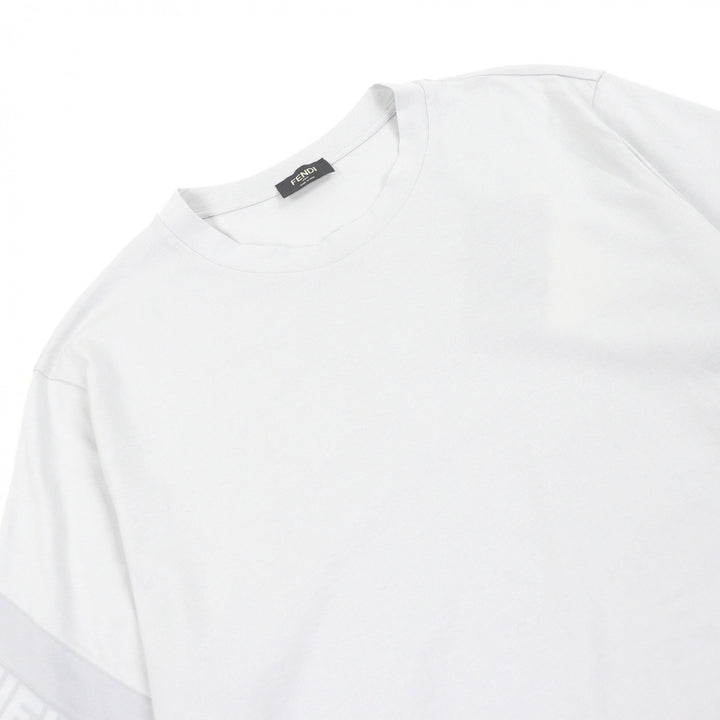 Pristine FENDI Short sleeve T-shirt Zucca FF logo short sleeve Light gray