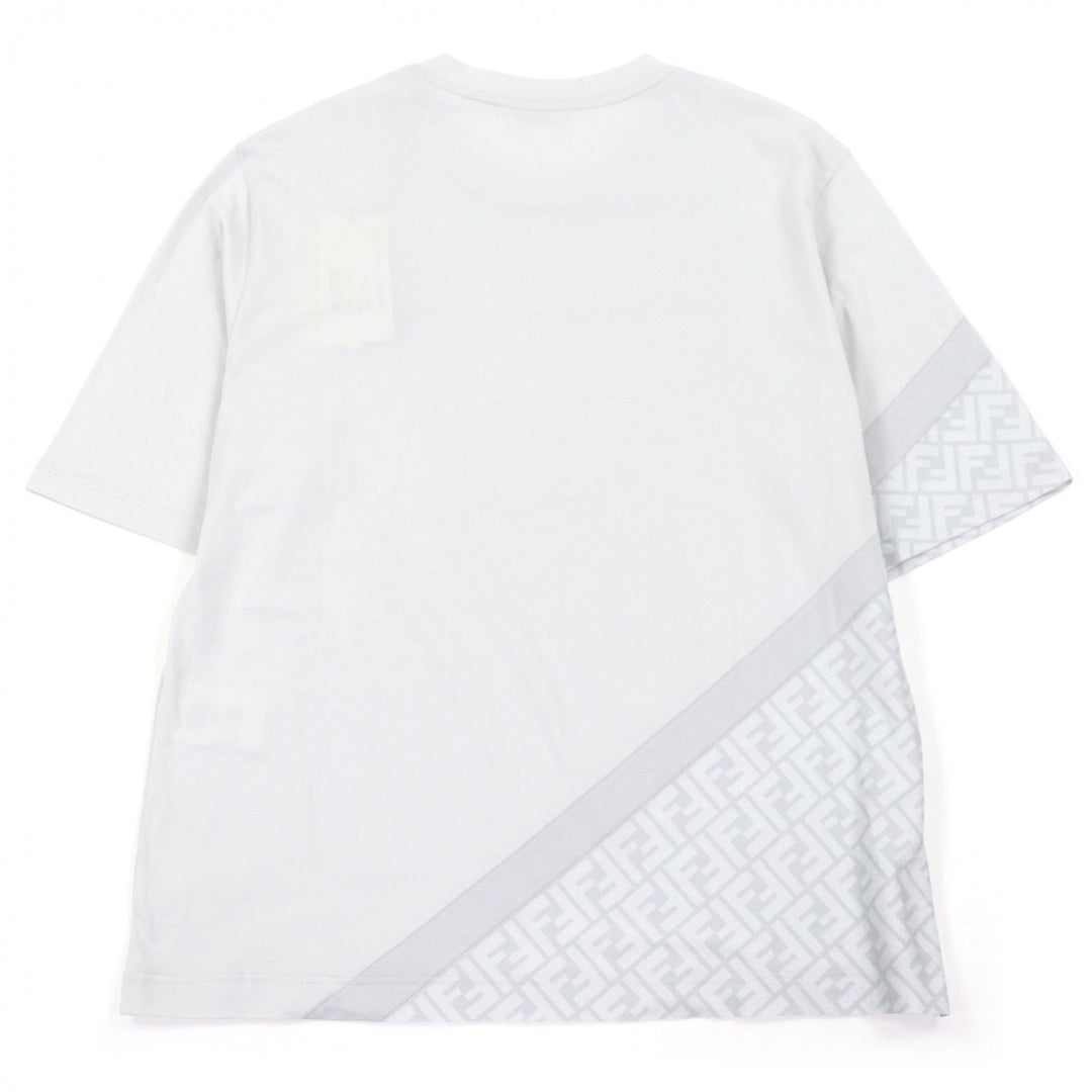 Pristine FENDI Short sleeve T-shirt Zucca FF logo short sleeve Light gray