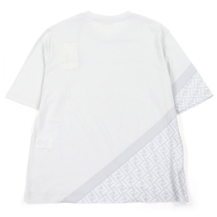 Pristine FENDI Short sleeve T-shirt Zucca FF logo short sleeve Light gray