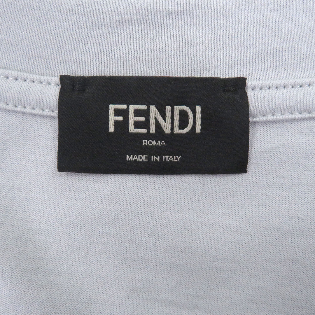 Pristine FENDI Short sleeve T-shirt Zucca FF logo short sleeve Light gray