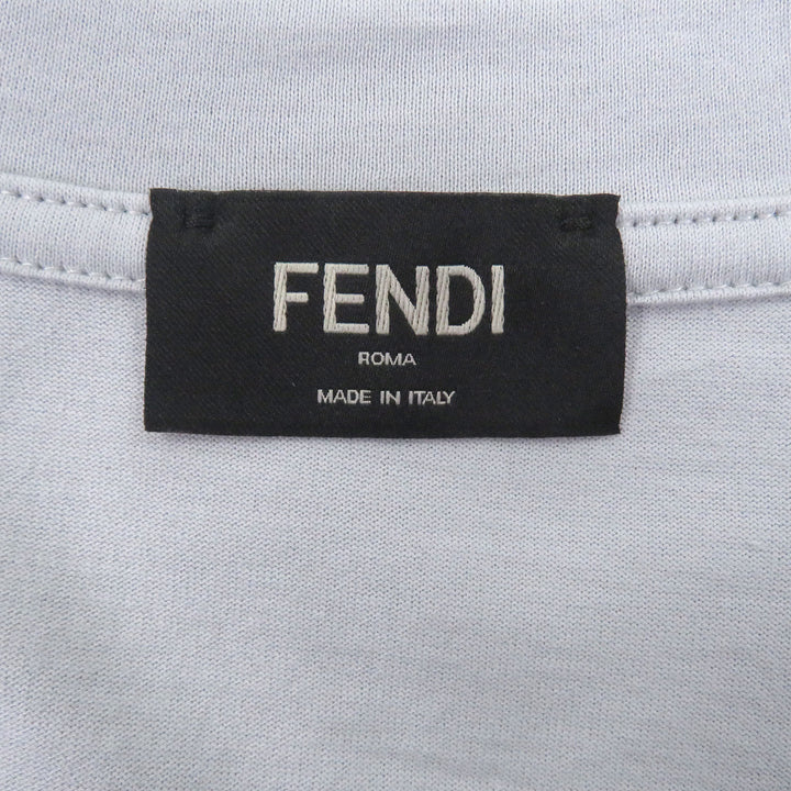 Pristine FENDI Short sleeve T-shirt Zucca FF logo short sleeve Light gray