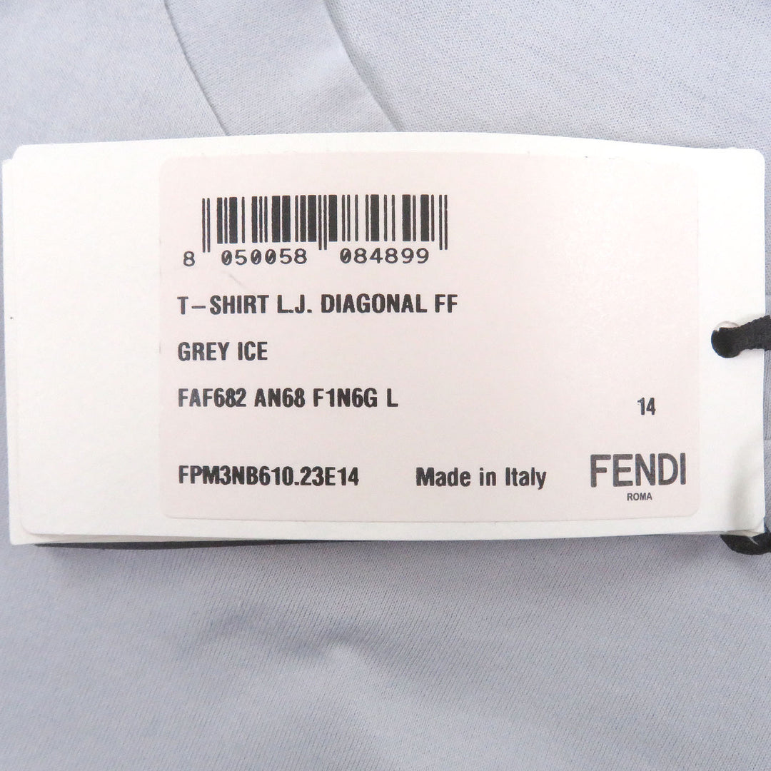 Pristine FENDI Short sleeve T-shirt Zucca FF logo short sleeve Light gray