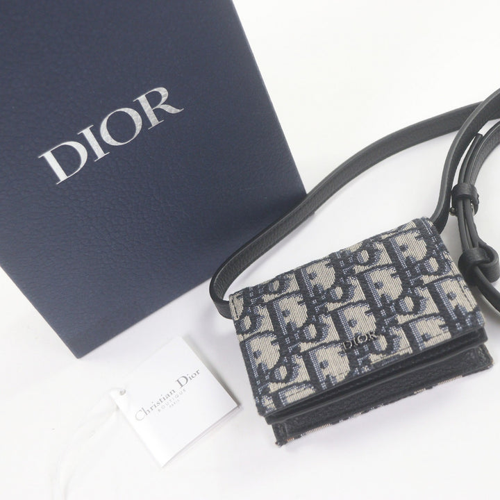 Great DIOR Other bag Oblique Shoulder Strap Nano Pouch beige canvas mens