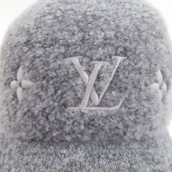 Excellent LOUIS VUITTON hat Cap Woolgram Monogram gray cotton Women M7251L