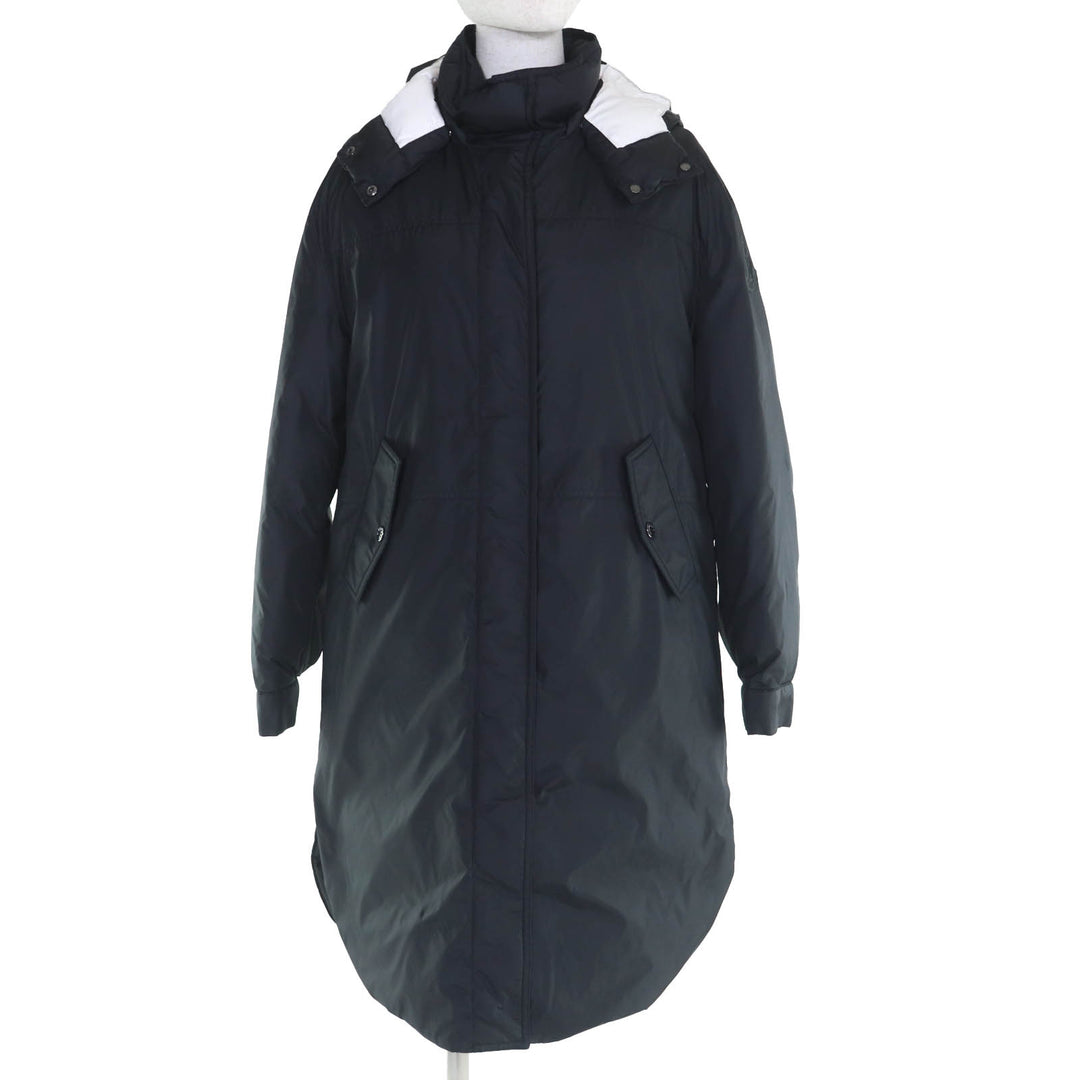 Pristine MONCLER HUGON 黑色尼龙女款羽绒服 0