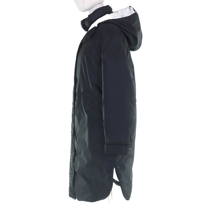 Pristine MONCLER HUGON 黑色尼龙女款羽绒服 0