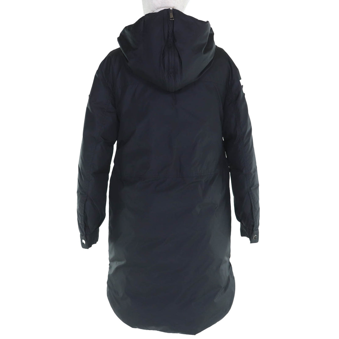 Pristine MONCLER HUGON 黑色尼龙女款羽绒服 0