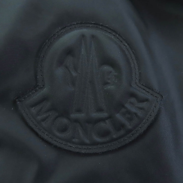 Pristine MONCLER HUGON 黑色尼龙女款羽绒服 0