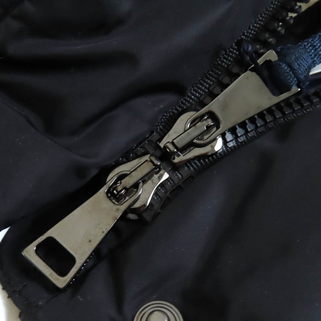 Pristine MONCLER HUGON 黑色尼龙女款羽绒服 0