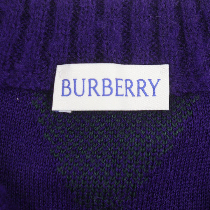 全新 BURBERRY 紫色羊毛男士毛衣 M 码 8077214