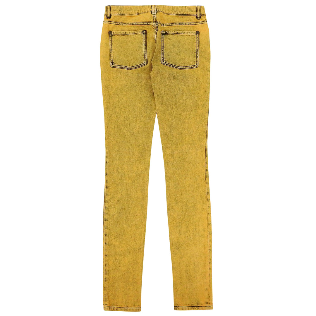 Excellent CHANEL Denim pants Yellow cotton Women 34 P49877