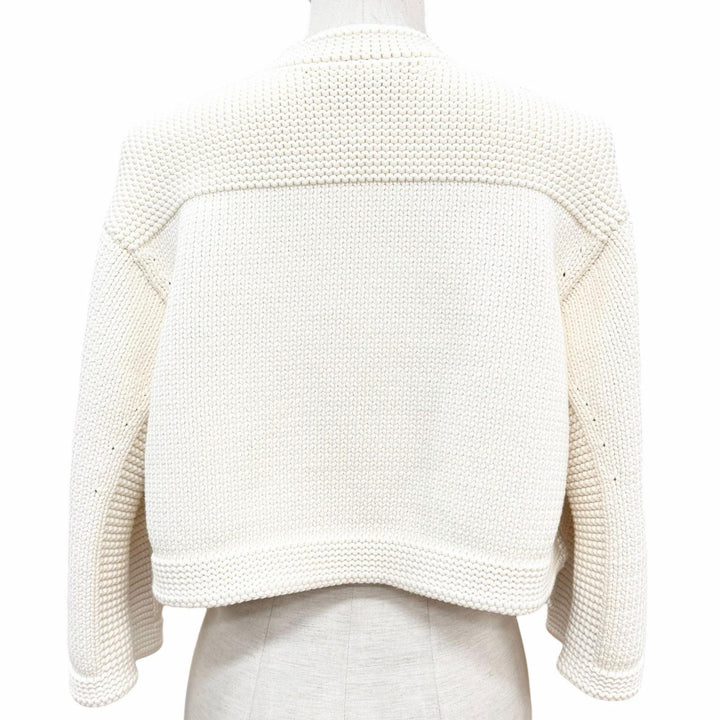 Discounted Pristine CHANEL Jacket off white cotton Women 36 P79983