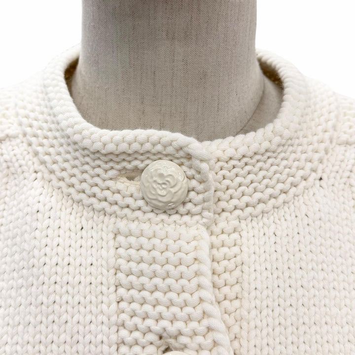 Discounted Pristine CHANEL Jacket off white cotton Women 36 P79983