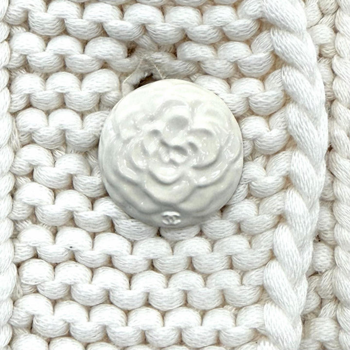 Discounted Pristine CHANEL Jacket off white cotton Women 36 P79983