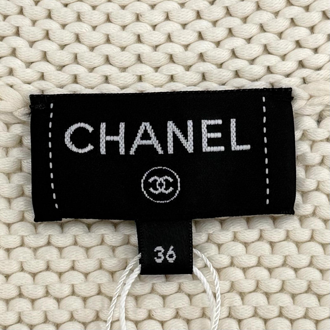 Discounted Pristine CHANEL Jacket off white cotton Women 36 P79983