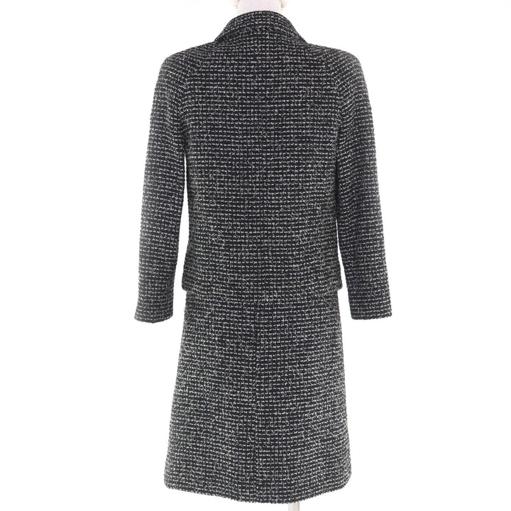 Excellent CHANEL suit black wool Women 34 03C P20548/P20413