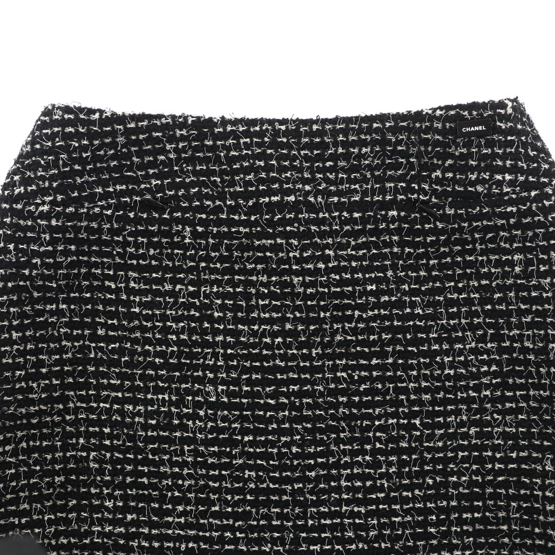 Excellent CHANEL suit black wool Women 34 03C P20548/P20413