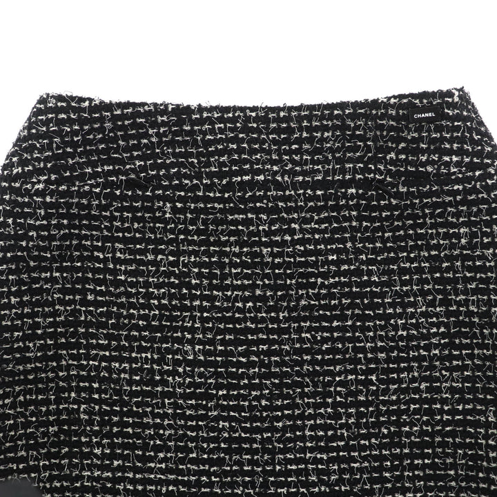 Excellent CHANEL suit black wool Women 34 03C P20548/P20413