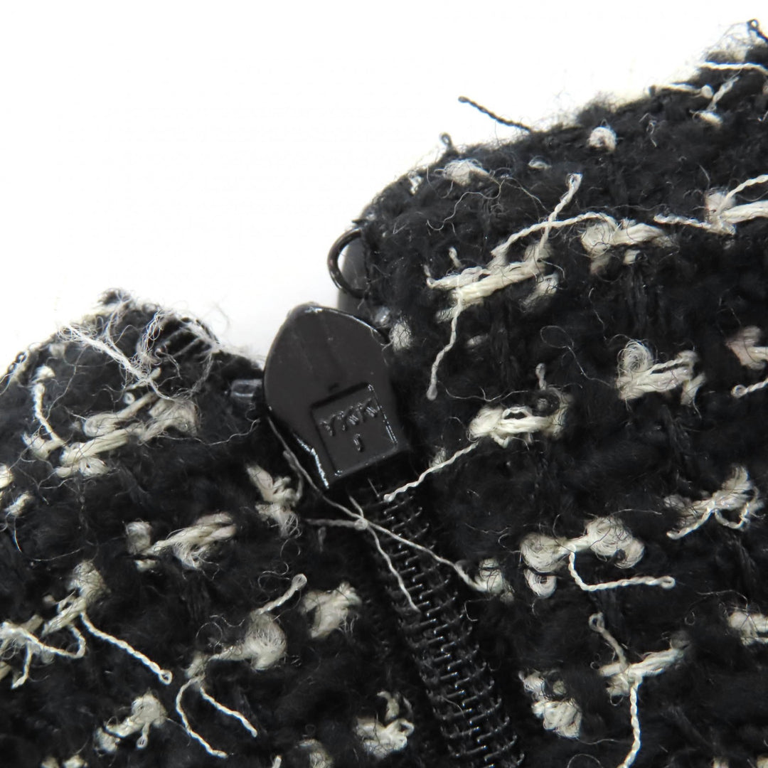 Excellent CHANEL suit black wool Women 34 03C P20548/P20413