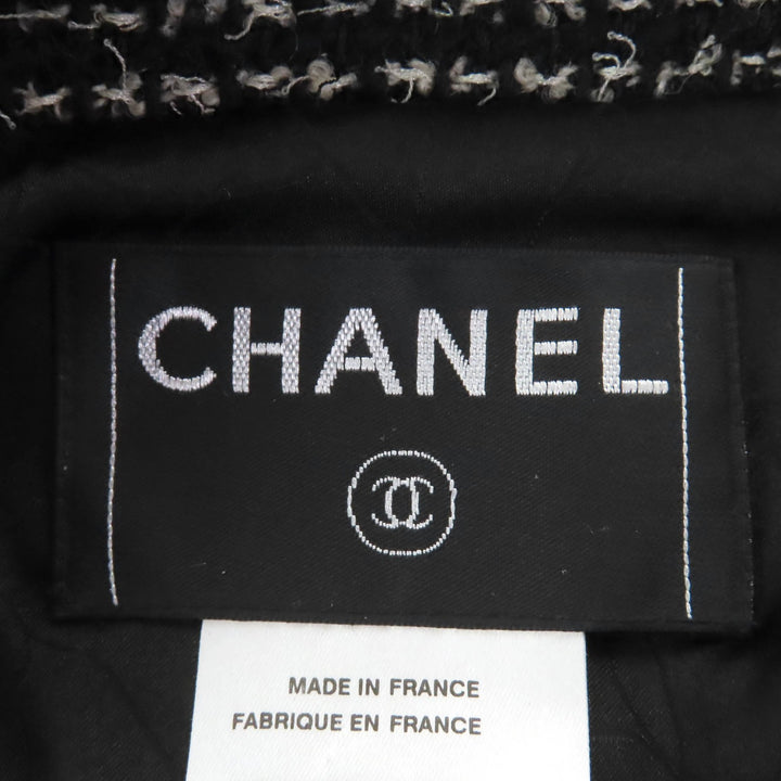 Excellent CHANEL suit black wool Women 34 03C P20548/P20413