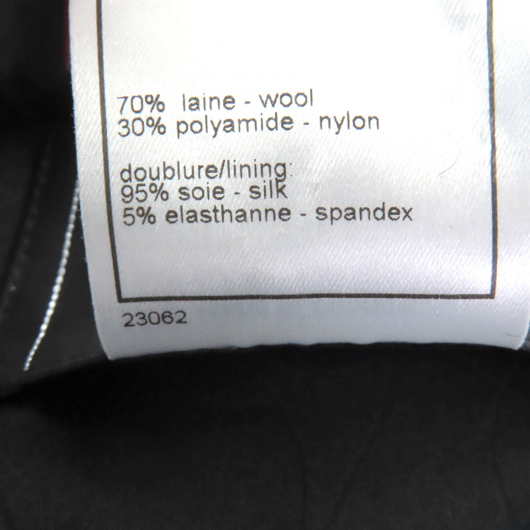 Excellent CHANEL suit black wool Women 34 03C P20548/P20413