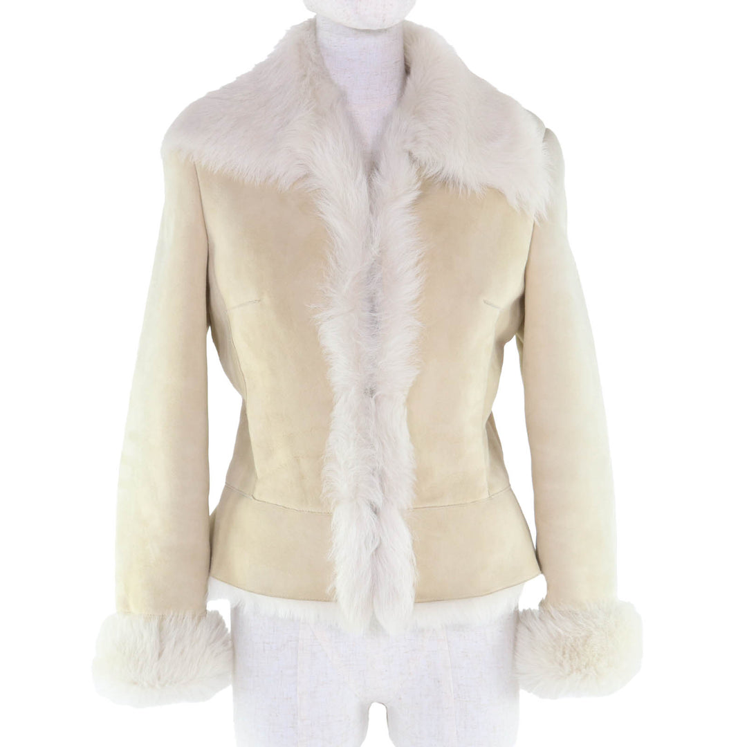 Great EPOCA Mouton 米色羊皮女式夹克 40 KA115-372-40