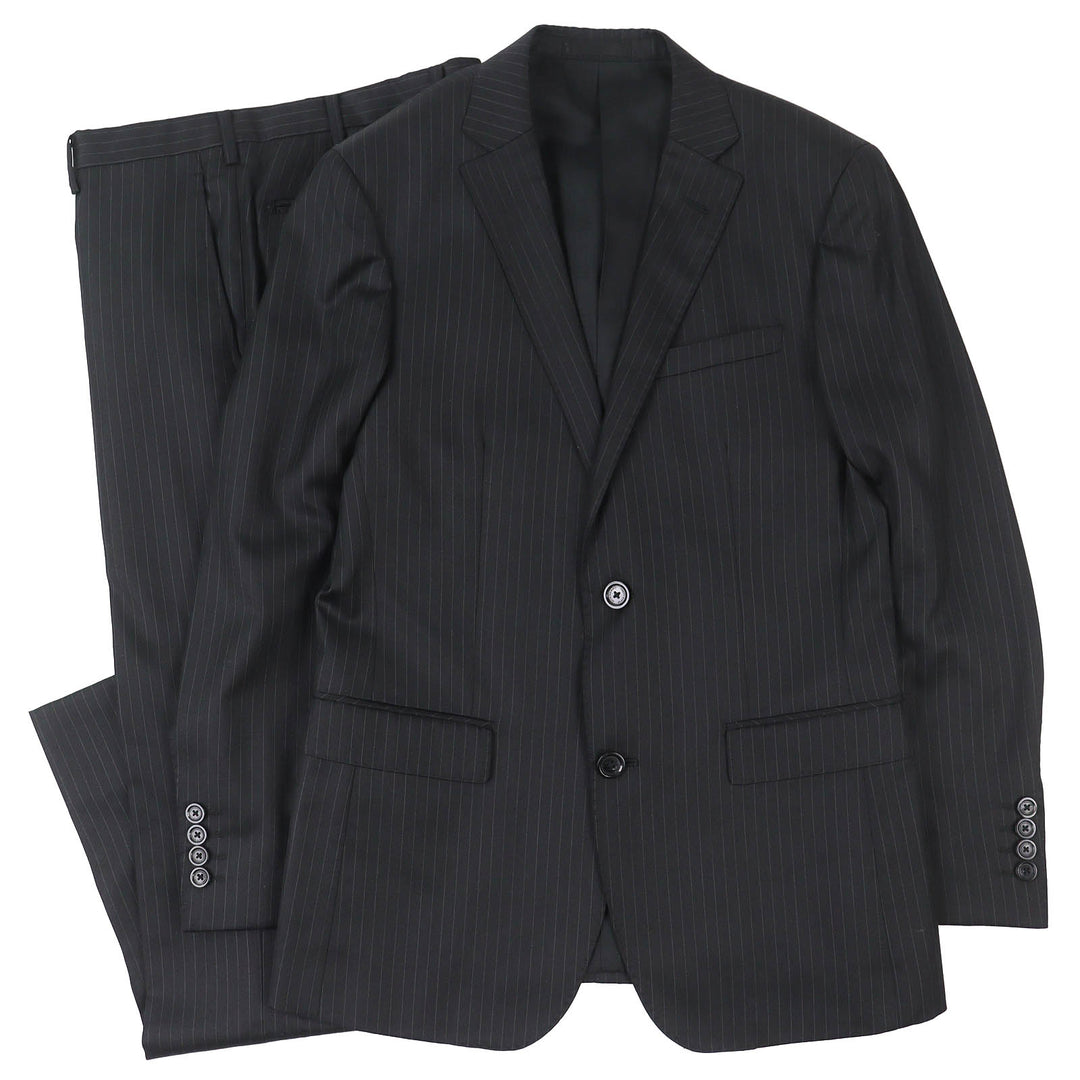美品 バーバリー ブラックレーベル ストライプ柄 シングルスーツ ツーピースセット