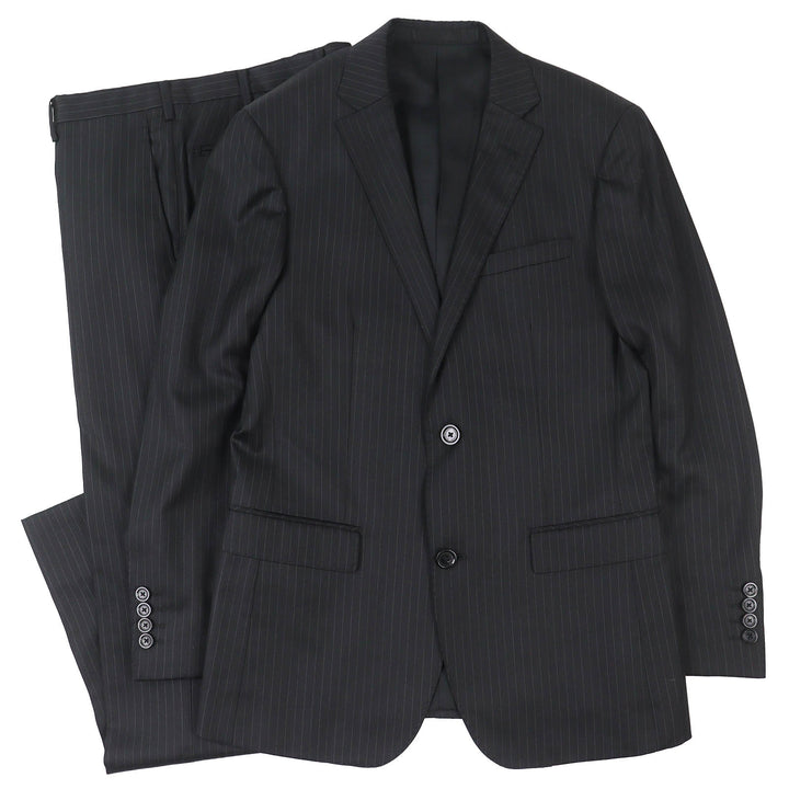 美品 バーバリー ブラックレーベル ストライプ柄 シングルスーツ ツーピースセット