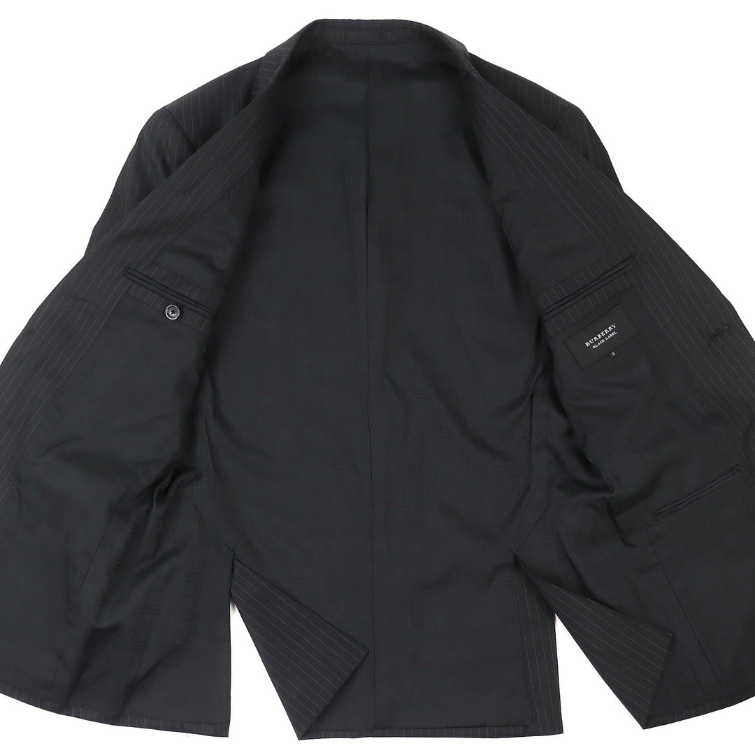 美品 バーバリー ブラックレーベル ストライプ柄 シングルスーツ ツーピースセット
