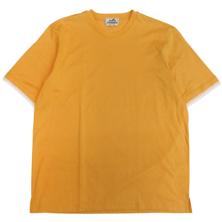 Pristine HERMES Short sleeve T-shirt Orange cotton mens M