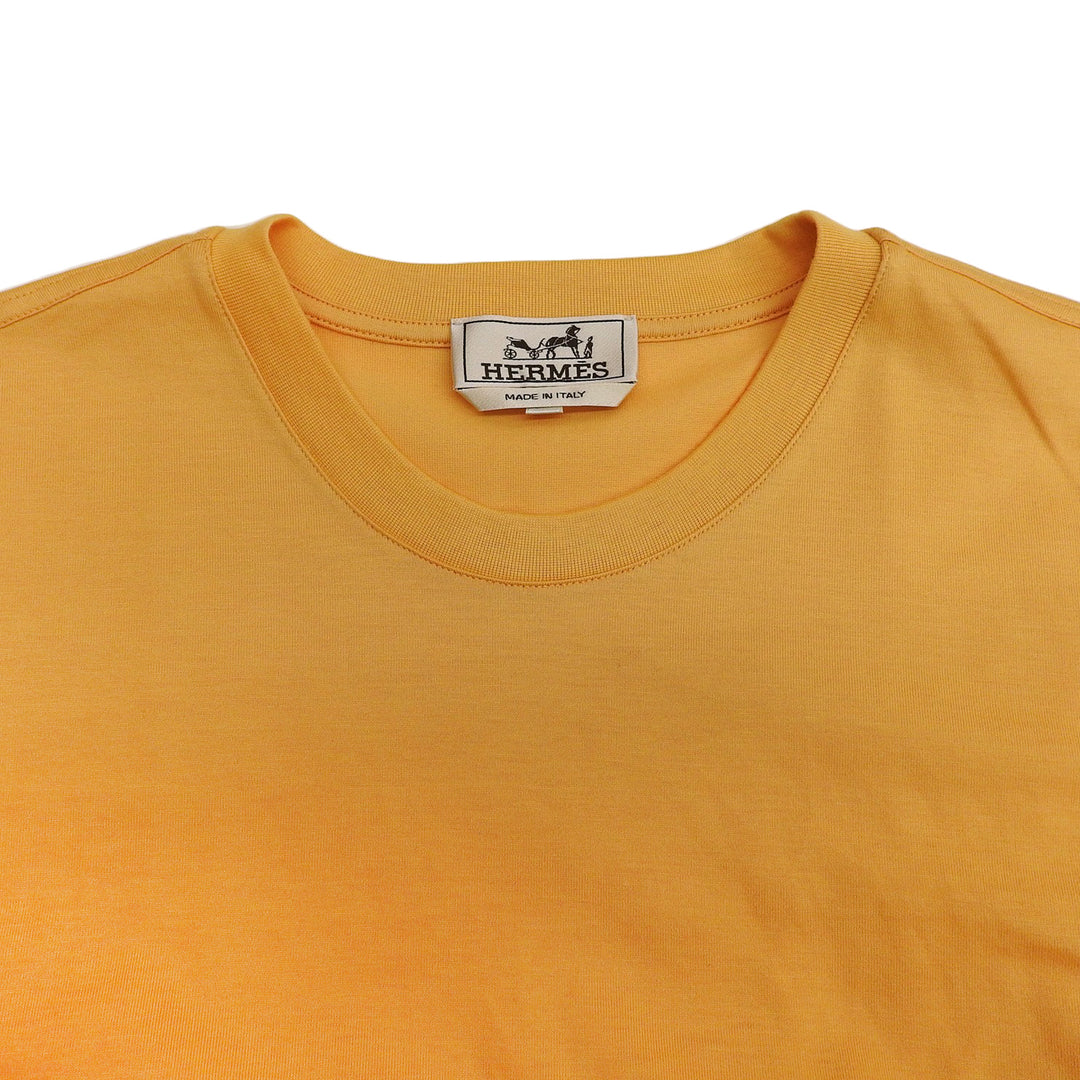 Pristine HERMES Short sleeve T-shirt Orange cotton mens M
