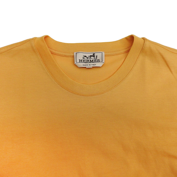 Pristine HERMES Short sleeve T-shirt Orange cotton mens M