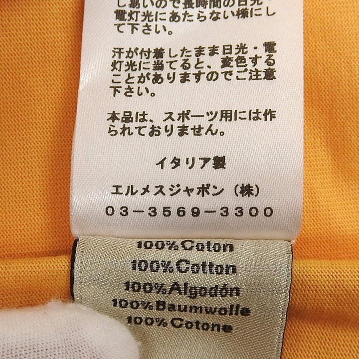 Pristine HERMES Short sleeve T-shirt Orange cotton mens M