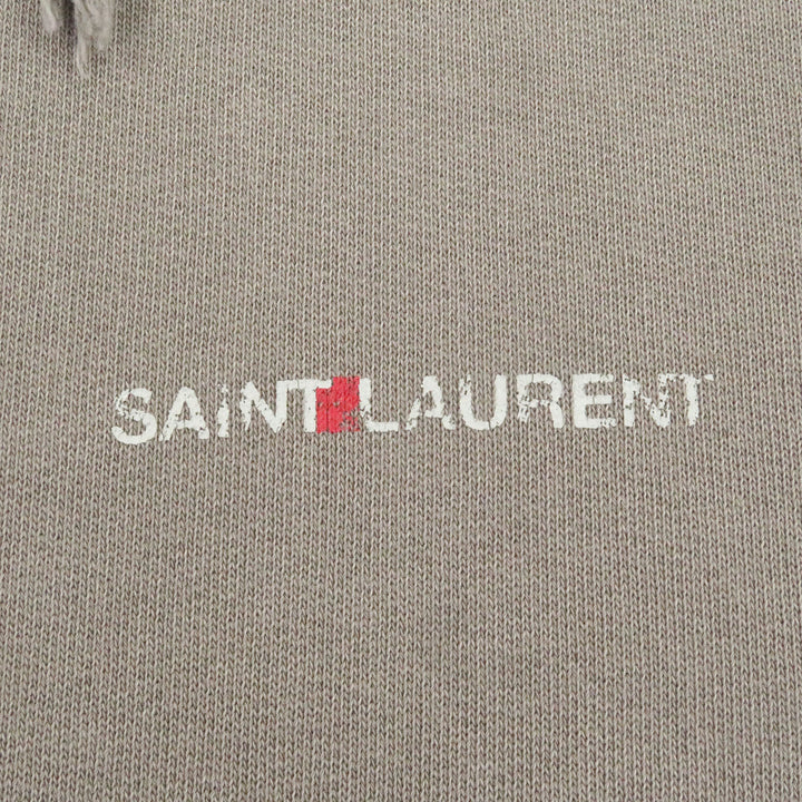 Great SAINT LAURENT PARIS hoodie Vintage-processed front logo pullover