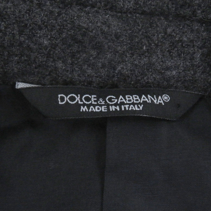 美品 DOLCE&amp;GABBANA ジャケット 黒タグ エンブレム ロゴ 刺繍 シングル