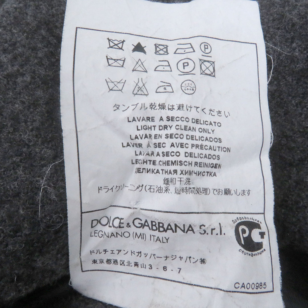 美品 DOLCE&amp;GABBANA ジャケット 黒タグ エンブレム ロゴ 刺繍 シングル