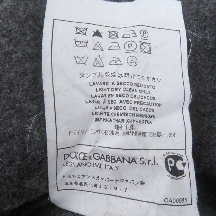 美品 DOLCE&amp;GABBANA ジャケット 黒タグ エンブレム ロゴ 刺繍 シングル