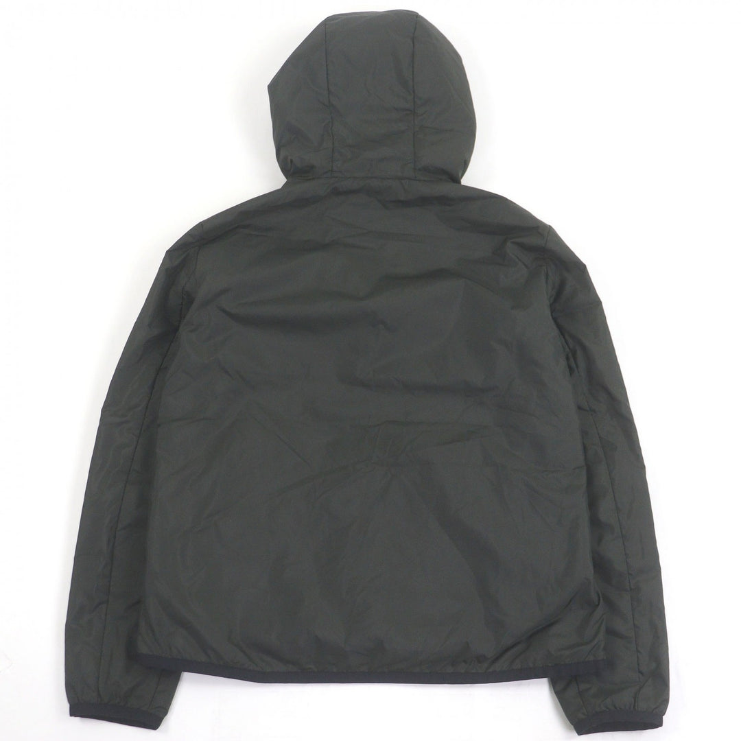 美品 EMPORIO ARMANI ブルゾン 黒タグ ロゴパッチ カーキ ポリエステル メンズ S