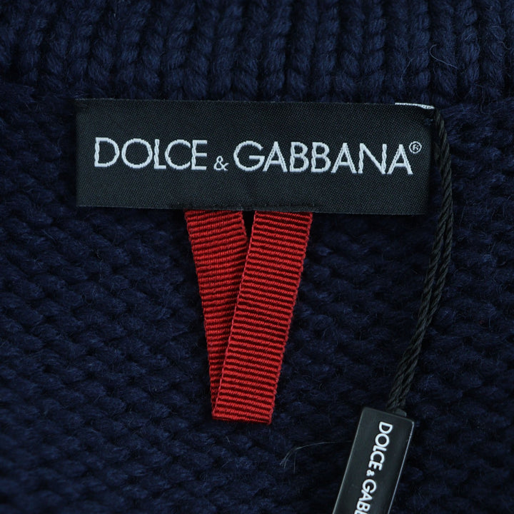 美品 DOLCE&amp;GABBANA ドルチェ&amp;ガッバーナ ブルゾン ネイビー ウール メンズ 44